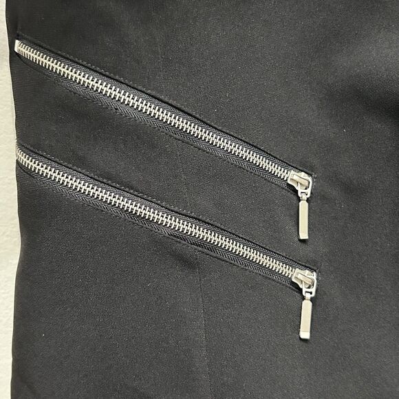 Torrid Blazer Women's Black 2 2X Open Front Shoulder Pads Faux Pockets Jacket - Picture 10 of 13